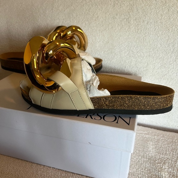 JW Anderson Beige Chain Slides 37 - Picture 11 of 16